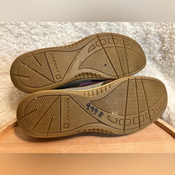 Sperry Tan and Brown Boat Shoes Top Siders Flats Comfortable Loafers Size 9.5 - Picture 9 of 9